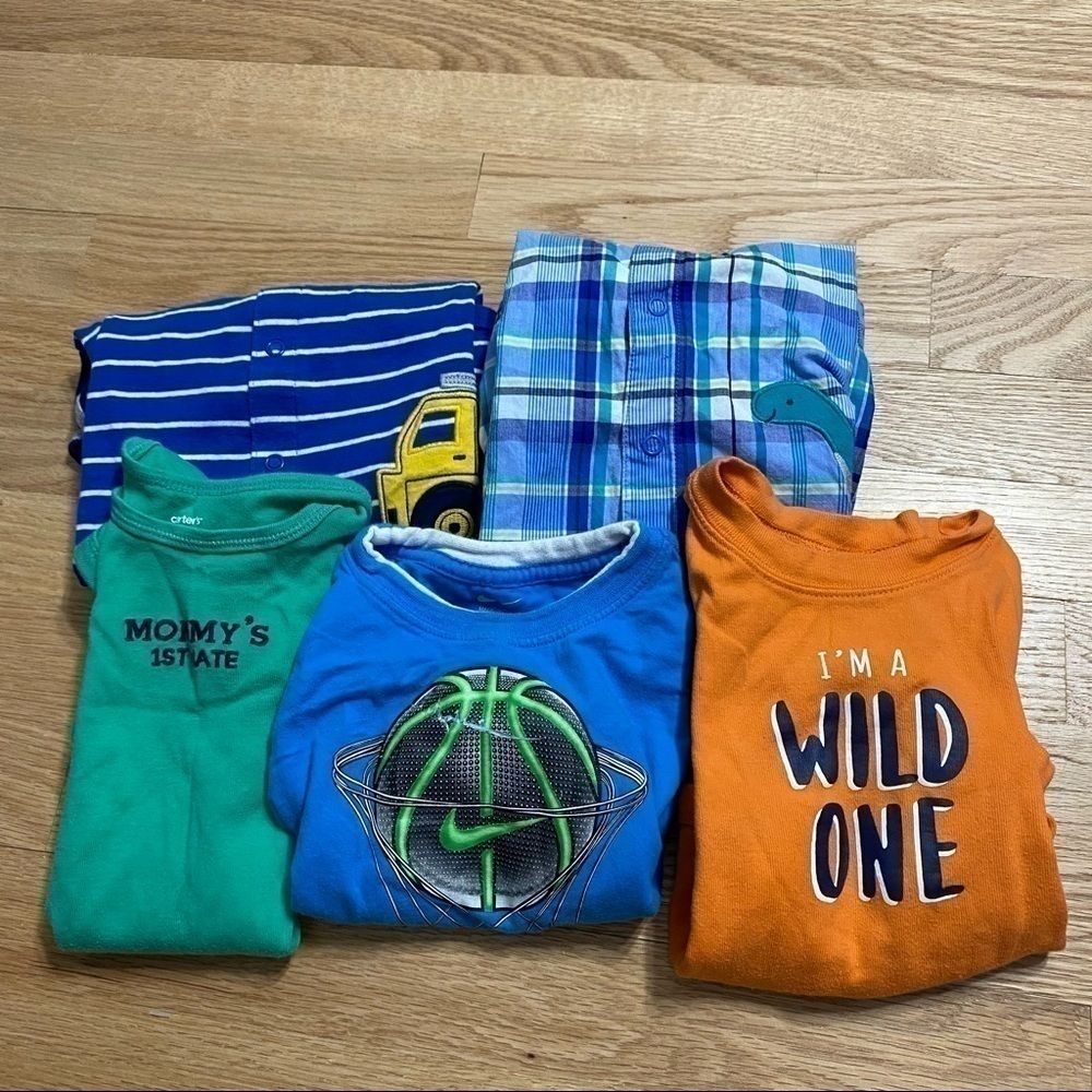 18 mos Boy Clothing Bundle Romper Long Sleeve Shirt Short Sleeve Onesie Nike - Picture 5 of 7